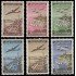 Yugoslavia Aéreo 17/22 1947 Avión Paisajes MNH