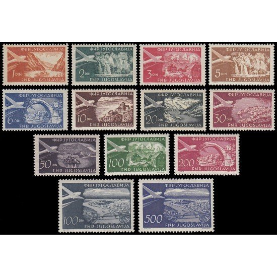 Yugoslavia Aéreo 32/40 1951-52 Vistas aéreas diversas MNH Yugoslavia Aéreo 32/40 1951-52 Vistas aéreas diversas MNH