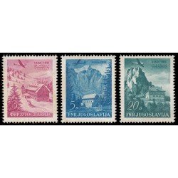 Yugoslavia Aéreo 42/44 1951 Congreso Unión Internacional Asociaciones Alpinas U.I.A.A Sin Goma Yugoslavia Aéreo 42/44 1951 Congreso Unión Internacional Asociaciones Alpinas U.I.A.A Sin Goma