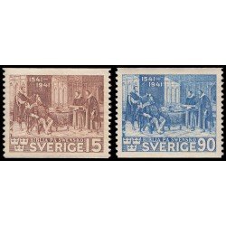 Suecia Sweden 287/88 1941 400 aniv. primera traducción de la Biblia al sueco MNH Suecia Sweden 287/88 1941 400 aniv. primera traducción de la Biblia al sueco MNH
