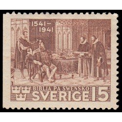 Suecia Sweden 287a 1941 400 aniv. primera traducción de la Biblia al sueco MH Suecia Sweden 287a 1941 400 aniv. primera traducción de la Biblia al sueco MH