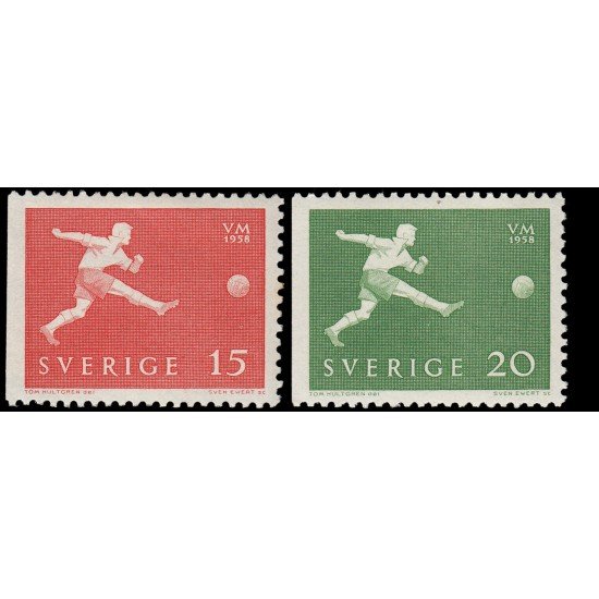 DEP6 Suecia Sweden 429a/30a 1958 Copa del mundo de fútbol MNH DEP6 Suecia Sweden 429a/30a 1958 Copa del mundo de fútbol MNH
