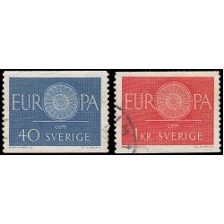 Suecia Sweden 454/55 1960 Europa Usados Suecia Sweden 454/55 1960 Europa Usados