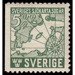 Suecia Sweden 305a 1944 300 aniv. de la primera carta marítima en Suecia MNH Suecia Sweden 305a 1944 300 aniv. de la primera carta marítima en Suecia MNH
