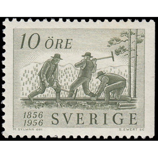 Suecia Sweden 411a 1956 Centenario del ferrocarril sueco MNH Suecia Sweden 411a 1956 Centenario del ferrocarril sueco MNH