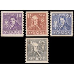 Suecia Sweden 275/78 1939 200 aniv. de la Real Academia de Ciencias MNH Suecia Sweden 275/78 1939 200 aniv. de la Real Academia de Ciencias MNH