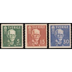 Suecia Sweden 254/56 1938 80 aniv. del Rey Gustavo V MNH Suecia Sweden 254/56 1938 80 aniv. del Rey Gustavo V MNH