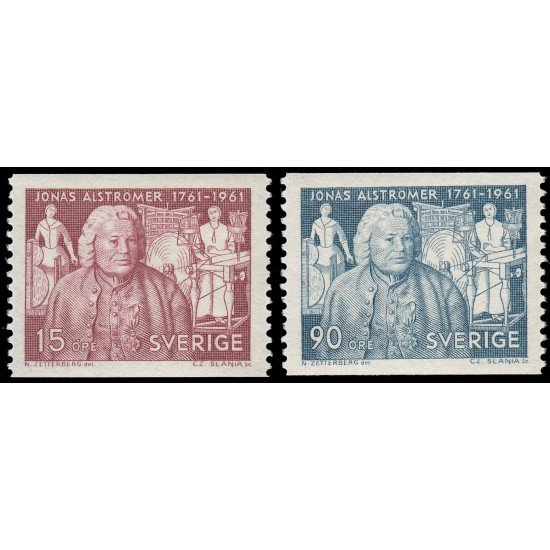 Suecia Sweden 484/85 200 aniv. de la muerte del industrial Jonas Alströmer MNH Suecia Sweden 484/85 200 aniv. de la muerte del industrial Jonas Alströmer MNH