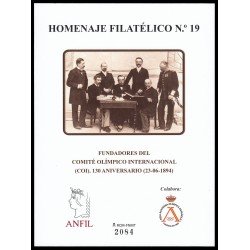 España Spain Homenaje Filatélico 19 2024 Fundadores del Comité Olímpico Internacional (C.O.I.) 130 aniversario España Spain Homenaje Filatélico 19 2024 Fundadores del Comité Olímpico Internacional (C.O.I.) 130 aniversario