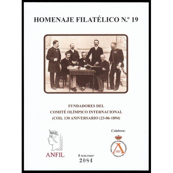 España Spain Homenaje Filatélico 19 2024 Fundadores del Comité Olímpico Internacional (C.O.I.) 130 aniversario España Spain Homenaje Filatélico 19 2024 Fundadores del Comité Olímpico Internacional (C.O.I.) 130 aniversario