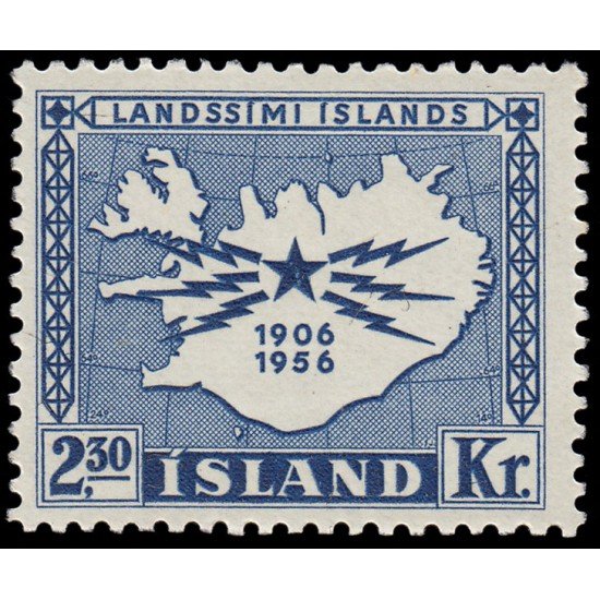 Islandia Iceland 269 1956 150 aniv. de telecomunicaciones en Islandia MNH