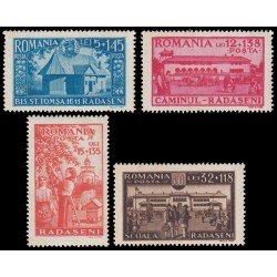 Rumanía Romania 770/73 1944 Ciudad de Rădăşeni MNH Rumanía Romania 770/73 1944 Ciudad de Rădăşeni MNH