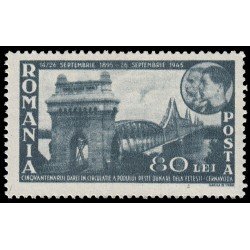 Rumanía Romania 871 1945 50 aniv. del puente Saligny sobre el río Danubio, Cernavoda MNH Rumanía Romania 871 1945 50 aniv. del puente Saligny sobre el río Danubio, Cernavoda MNH