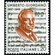 Italia Italy  984  1967 Cent. del compositor Umberto Giordano MNH