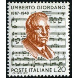 Italia Italy 984 1967 Cent. del compositor Umberto Giordano MNH Italia Italy 984 1967 Cent. del compositor Umberto Giordano MNH