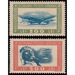 Rumanía Romania Aéreo 34/35 1946 Aviación MNH Rumanía Romania Aéreo 34/35 1946 Aviación MNH