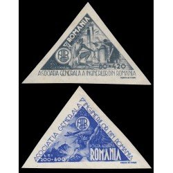Rumanía Romania Aéreo 32/33 1945 16 congreso nacional de ingenieros MNH Rumanía Romania Aéreo 32/33 1945 16 congreso nacional de ingenieros MNH