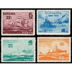 Rumanía Romania 418/21 1931 50 aniv. de la Marina MNH Rumanía Romania 418/21 1931 50 aniv. de la Marina MNH