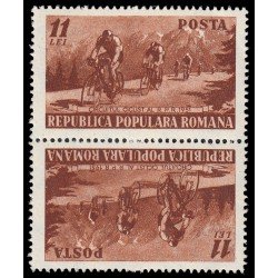 Rumanía Romania 1150 Tete-Beche 1951 Vuelta ciclista a Rumanía MNH Rumanía Romania 1150 Tete-Beche 1951 Vuelta ciclista a Rumanía MNH