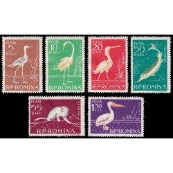 Rumanía Romania 1552/57 1957 Fauna del Delta del Danubio MH Rumanía Romania 1552/57 1957 Fauna del Delta del Danubio MH