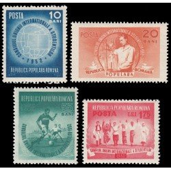 Rumanía Romania 1276/79 1952 Consejo de la Unión Internacional de estudiantes MNH Rumanía Romania 1276/79 1952 Consejo de la Unión Internacional de estudiantes MNH