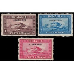 Rumanía Romania Aéreo 4/6 1930 Conmemoración del advenimiento del Rey Carlos II MH Rumanía Romania Aéreo 4/6 1930 Conmemoración del advenimiento del Rey Carlos II MH
