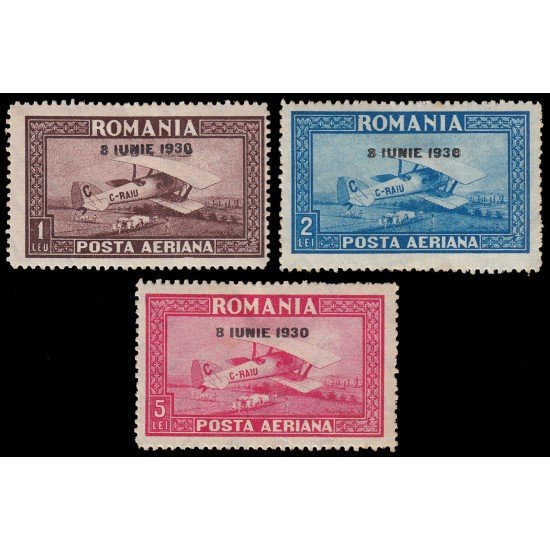 Rumanía Romania Aéreo 4/6 1930 Conmemoración del advenimiento del Rey Carlos II MH Rumanía Romania Aéreo 4/6 1930 Conmemoración del advenimiento del Rey Carlos II MH