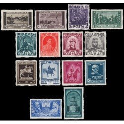 Rumanía Romania 552/65 1939 Centenario del nacimiento del Rey Carlos I MNH Rumanía Romania 552/65 1939 Centenario del nacimiento del Rey Carlos I MNH