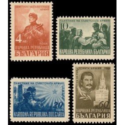 Bulgaria Bulgary 580/83 1948 Por la gloria de la armada soviética MNH Bulgaria Bulgary 580/83 1948 Por la gloria de la armada soviética MNH