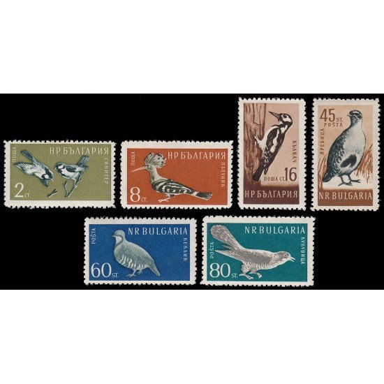 Bulgaria Bulgary 968/63 1959 aves diversas MNH Bulgaria Bulgary 968/63 1959 aves diversas MNH
