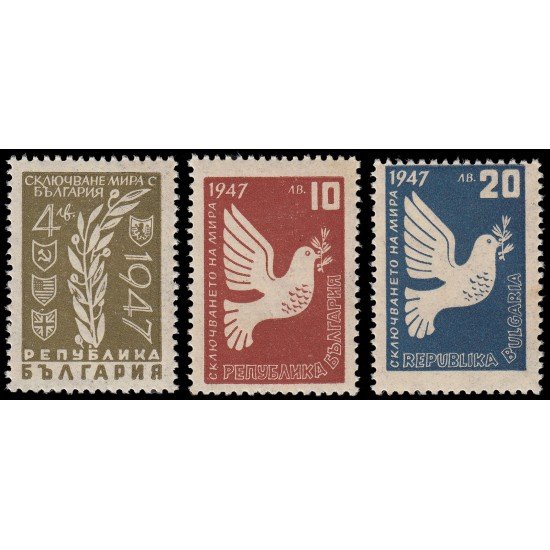 Bulgaria Bulgary 512/14 1947 Serie por la paz MNH Bulgaria Bulgary 512/14 1947 Serie por la paz MNH