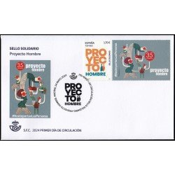 España Spain 5750 2024 Sello solidario Proyecto Hombre SPD Sobre Primer Día España Spain 5750 2024 Sello solidario Proyecto Hombre SPD Sobre Primer Día