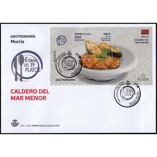 España Spain 5749 2024 Gastronomía Caldero del Mar Menor Murcia SPD Sobre Primer Día España Spain 5749 2024 Gastronomía Caldero del Mar Menor Murcia SPD Sobre Primer Día