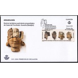 España Spain 5754 2024 Arqueología Rostros tartésicos Yacimiento de Casas del Turuñuelo Badajoz SPD Sobre Primer Día España Spain 5754 2024 Arqueología Rostros tartésicos Yacimiento de Casas del Turuñuelo Badajoz SPD Sobre Primer Día