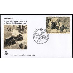 España Spain 5755 2024 Efemérides Bicentenario de la Administración de Correos de Mieres Asturias SPD Sobre Primer Día España Spain 5755 2024 Efemérides Bicentenario de la Administración de Correos de Mieres Asturias SPD Sobre Primer Día