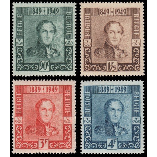 Bélgica 807/10 1949 Centenario del sello MNH Bélgica 807/10 1949 Centenario del sello MNH