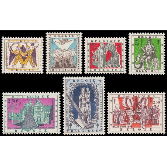 Bélgica 1039/45 1957 En beneficio de obras antituberculosis MNH Bélgica 1039/45 1957 En beneficio de obras antituberculosis MNH