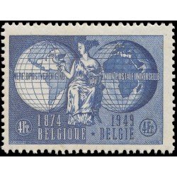 Bélgica 812 1949 75º Aniv. del UPU MNH Bélgica 812 1949 75º Aniv. del UPU MNH
