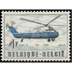 Bélgica 1012 1957 Conmemoración 100.000 pasajeros transportados en helicóptero de la SABENA MNH Bélgica 1012 1957 Conmemoración 100.000 pasajeros transportados en helicóptero de la SABENA MNH
