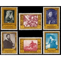 Bélgica 1076/81 1958 Obras culturales Obras de pintores belgas MNH Bélgica 1076/81 1958 Obras culturales Obras de pintores belgas MNH