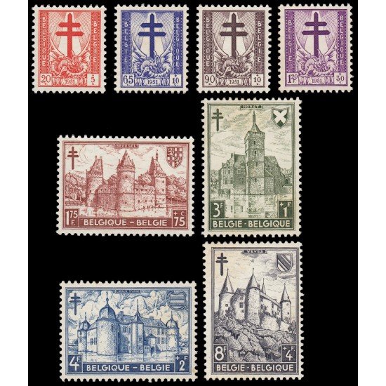 Bélgica 868/75 1951 En beneficio de obras antituberculosis MNH Bélgica 868/75 1951 En beneficio de obras antituberculosis MNH