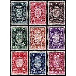 Bélgica 716/24 1945 Escudos de provincias MH Bélgica 716/24 1945 Escudos de provincias MH
