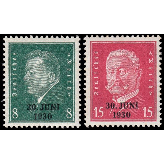 Alemania Imperio Germany 426A/B 1930 Retirada de Renania de las tropas de ocupación aliadas MH Alemania Imperio Germany 426A/B 1930 Retirada de Renania de las tropas de ocupación aliadas MH