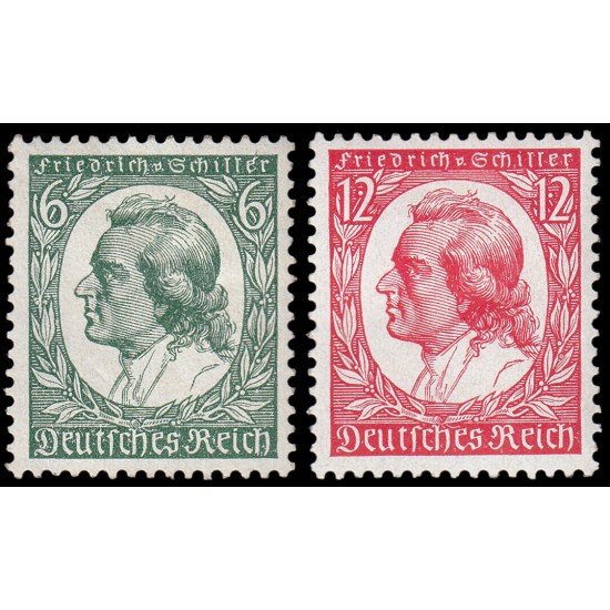 Alemania Imperio Germany 522/23 1934 175 aniv. del nacimiento de Friedrich von Schiller MH Alemania Imperio Germany 522/23 1934 175 aniv. del nacimiento de Friedrich von Schiller MH