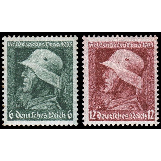 Alemania Imperio Germany 528/29 1935 Día del recuerdo a los héroes de la gran guerra MH Alemania Imperio Germany 528/29 1935 Día del recuerdo a los héroes de la gran guerra MH