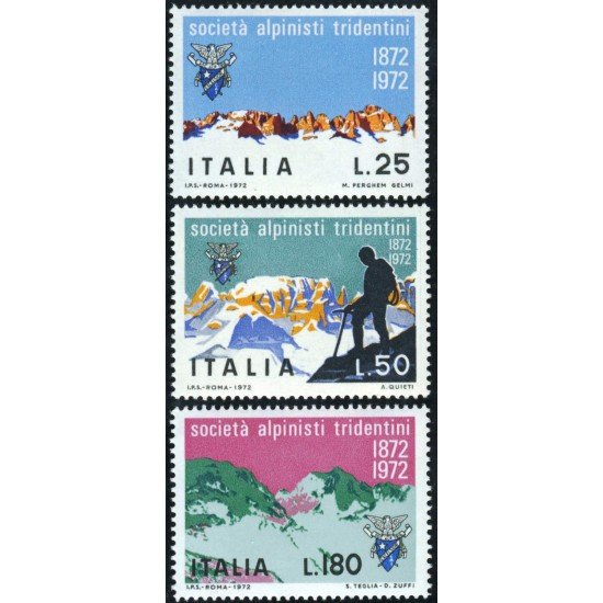 DEP2/S Italia Italy Nº 1104/06  1972 Cent. Fund. de la soc. de alpinistas tridentinos Lujo