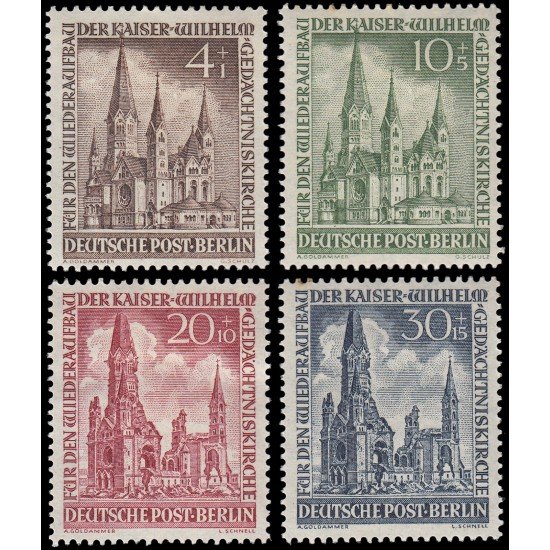Alemania Berlín 92/95 1953 Reconstrucción de la Iglesia Memorial del Káiser Guillermo MH Alemania Berlín 92/95 1953 Reconstrucción de la Iglesia Memorial del Káiser Guillermo MH