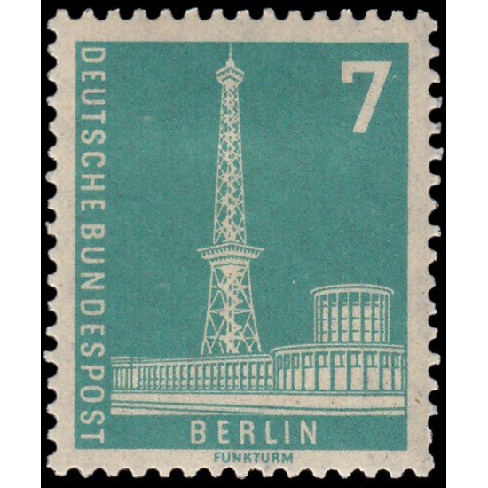 Alemania Berlín 120 1956 Paisajes urbanos de Berlín Torre de radio MH Alemania Berlín 120 1956 Paisajes urbanos de Berlín Torre de radio MH