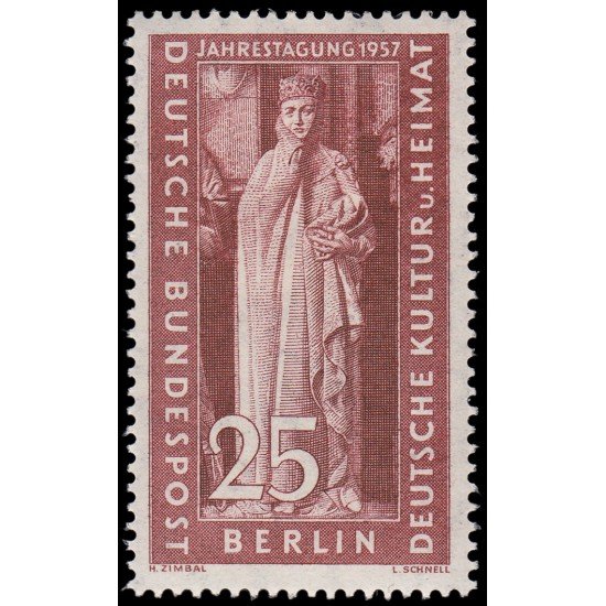Alemania Berlín 152 1957 Día de la cultura y la patria MH Alemania Berlín 152 1957 Día de la cultura y la patria MH