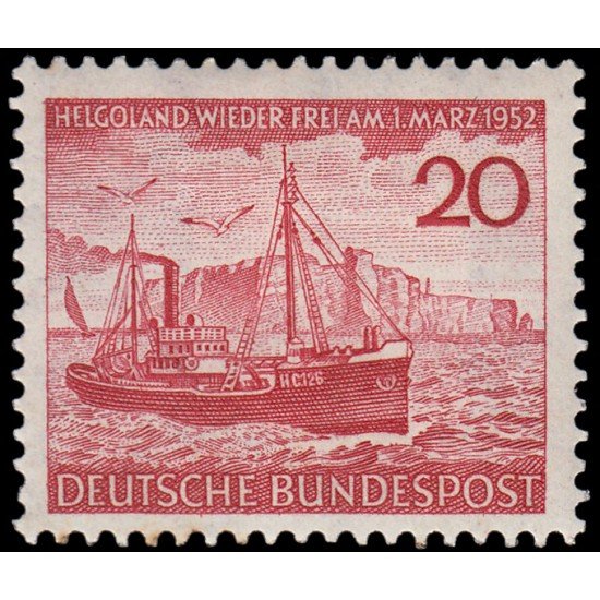 Alemania Federal Germany 37 1952 Retorno de la isla de Heligoland MH Alemania Federal Germany 37 1952 Retorno de la isla de Heligoland MH